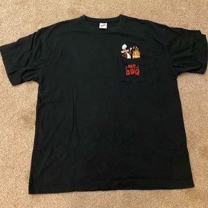 Vintage Warner Bros. Embroidered Black Pocket T-Shirt Size Large